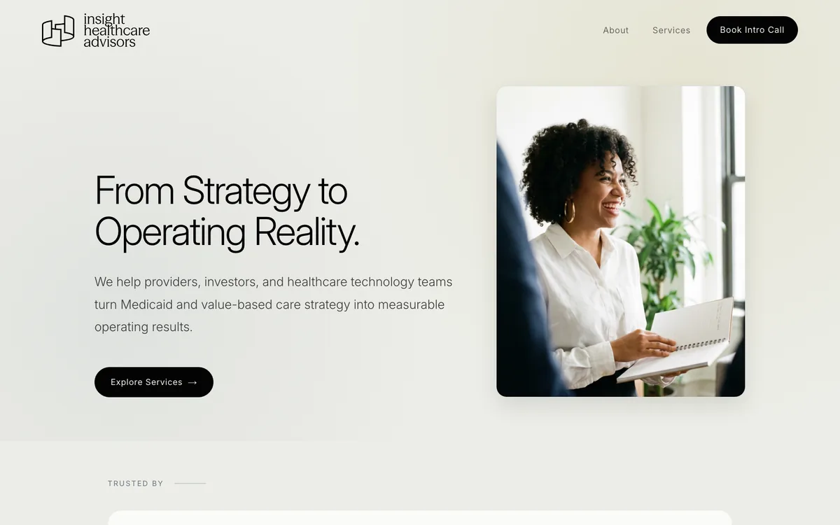 Insight Healthcare Advisors website